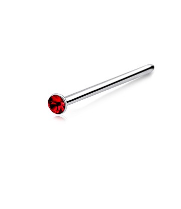 1.6mm Round Rhinestone Silver Straight Nose Stud NSKA-55